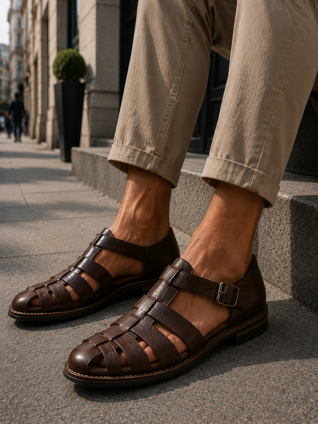Men's Sandals | Closed-Toe Fisherman Design