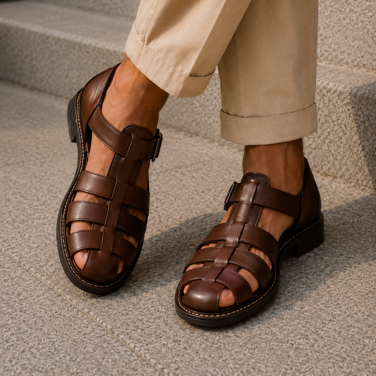 Men's Sandals | Closed-Toe Fisherman Design