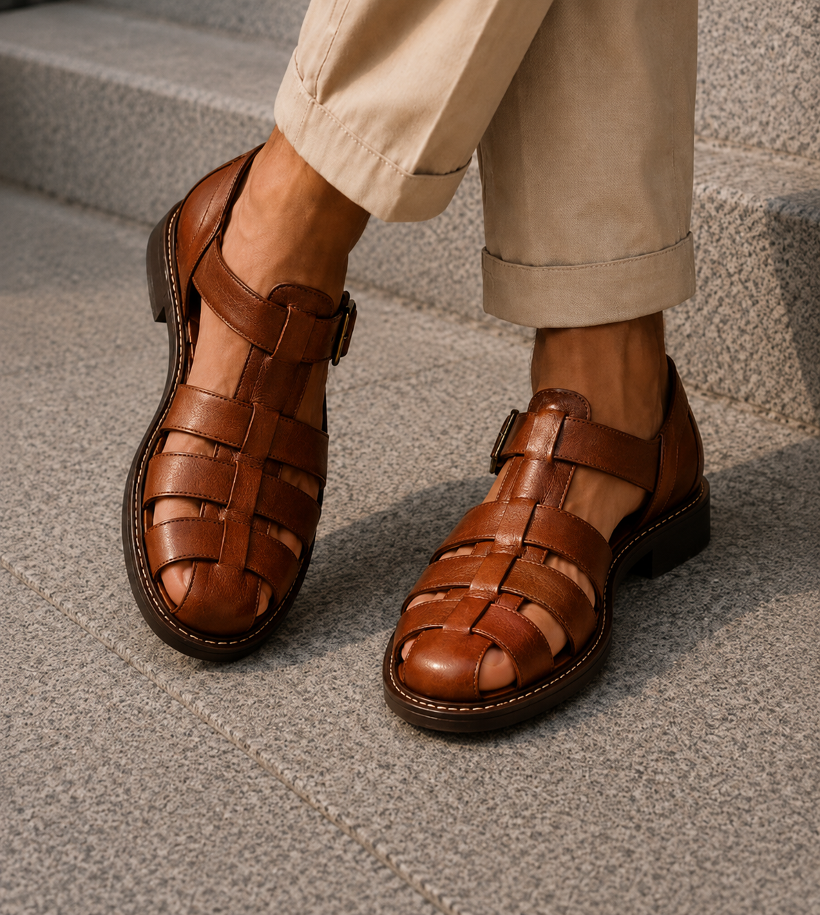 Men's Sandals | Closed-Toe Fisherman Design