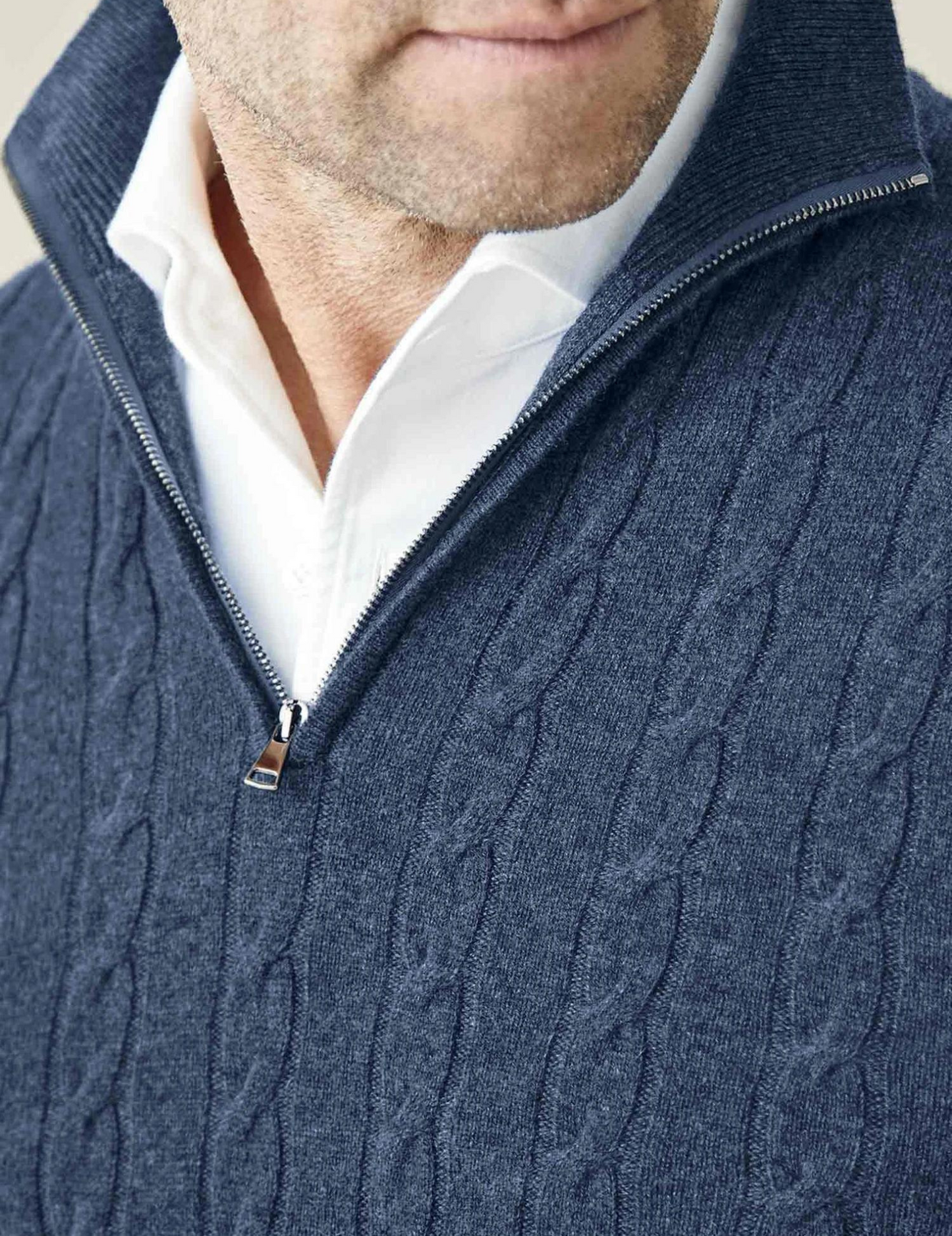 Men’s Cable-Knit Quarter-Zip Sweater – Stylish Knitwear for Every Occasion