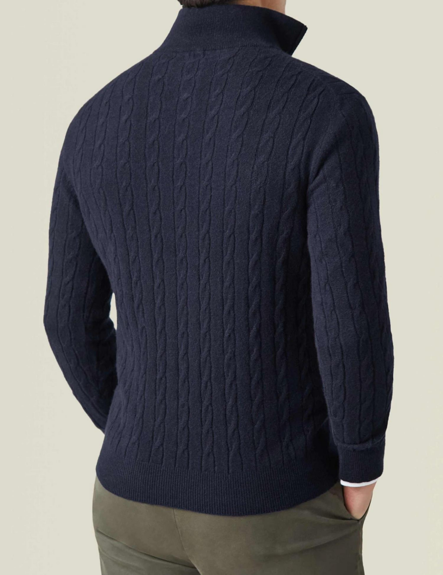 Men’s Cable-Knit Quarter-Zip Sweater – Stylish Knitwear for Every Occasion