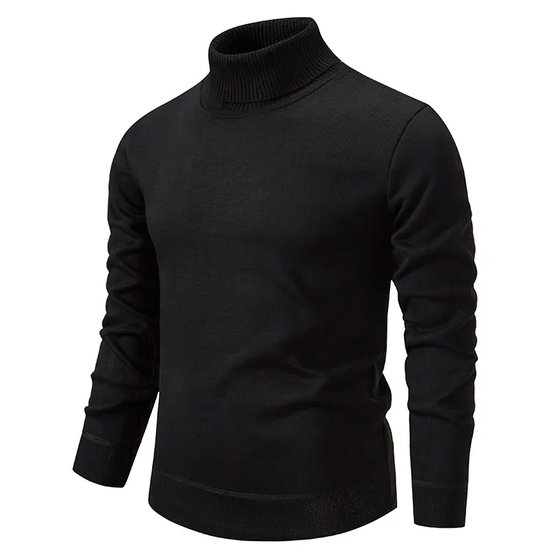 Men's High-Neck Knit Sweater for Stylish Layering