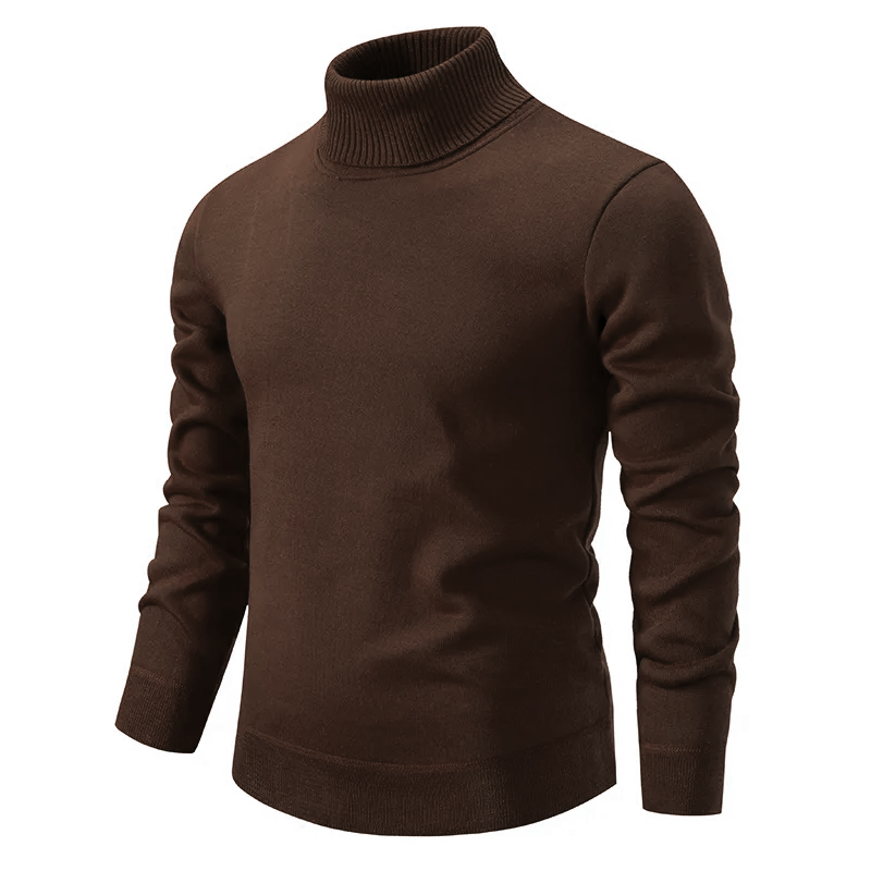 Men's High-Neck Knit Sweater for Stylish Layering