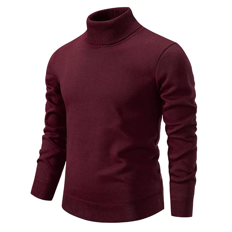 Men's High-Neck Knit Sweater for Stylish Layering