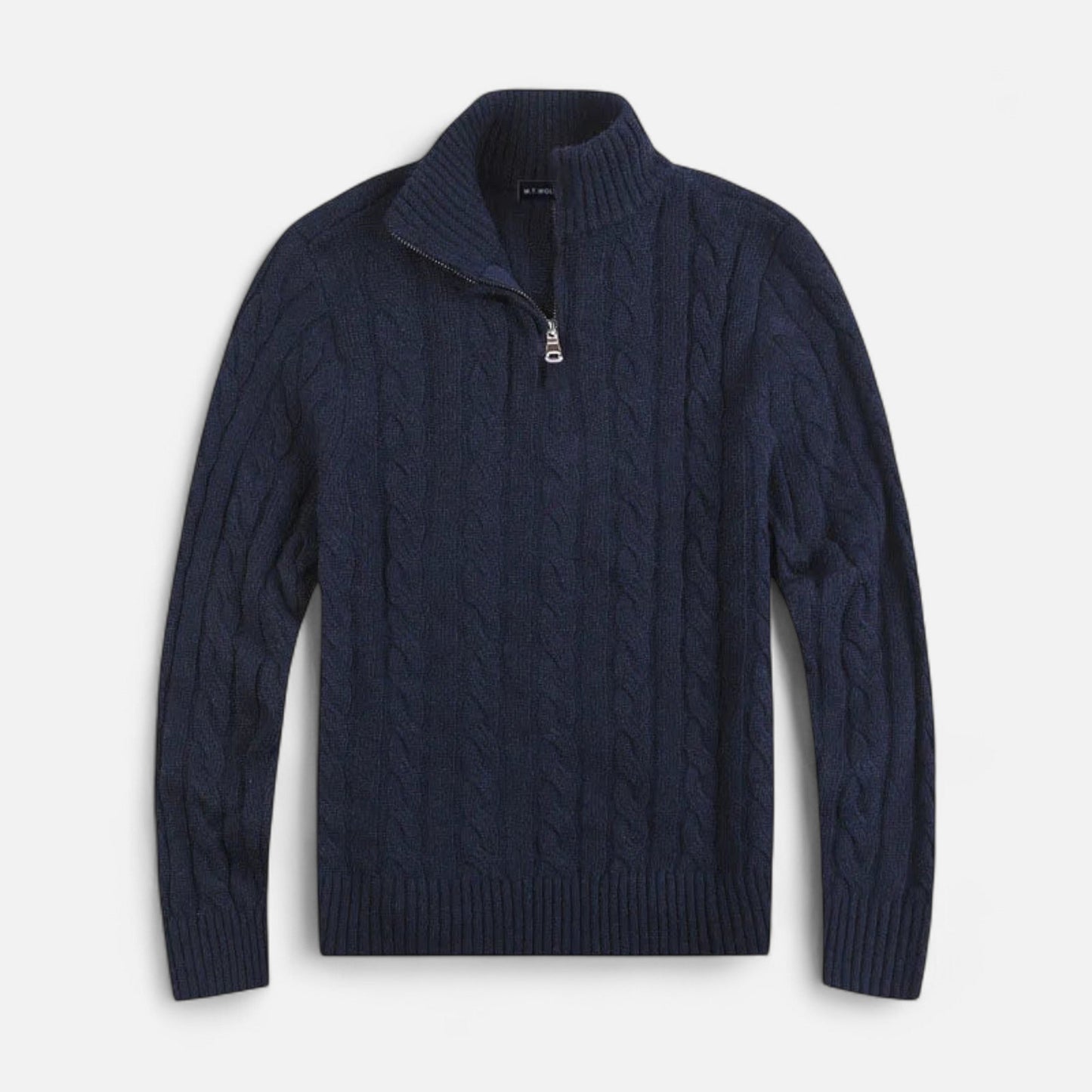 Men’s Open-Front Sweater with Stitch Detail – Ideal for Layering