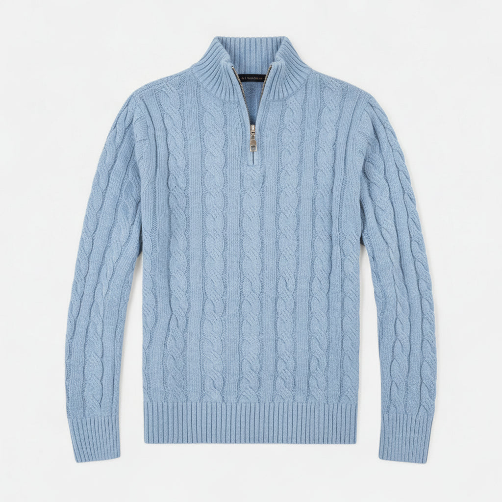 Men’s Open-Front Sweater with Stitch Detail – Ideal for Layering