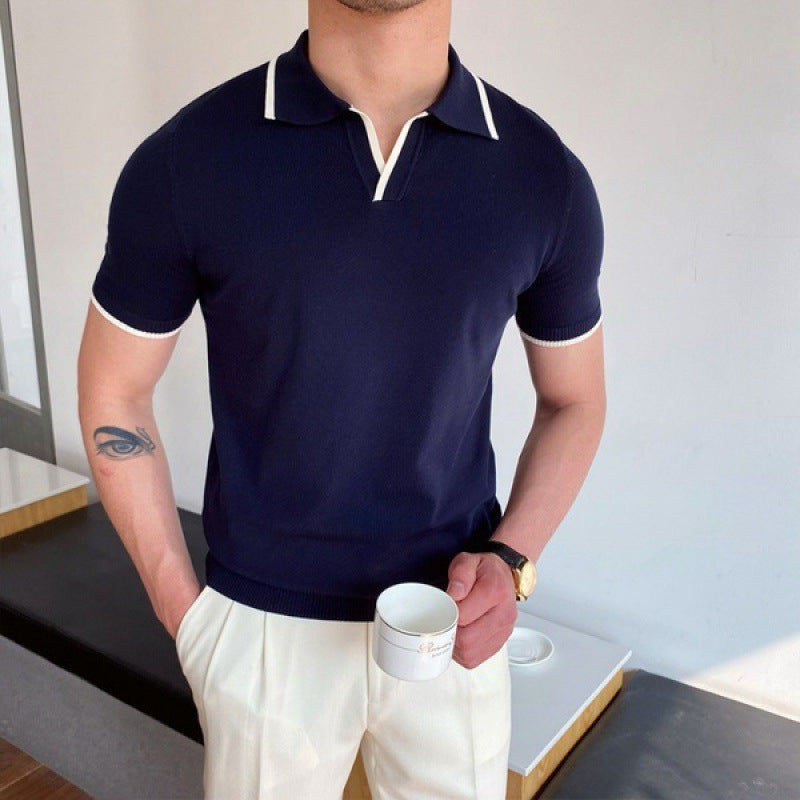 Men's Polo Shirt | V-Collar Slim Fit & Smart Casual Everyday Style
