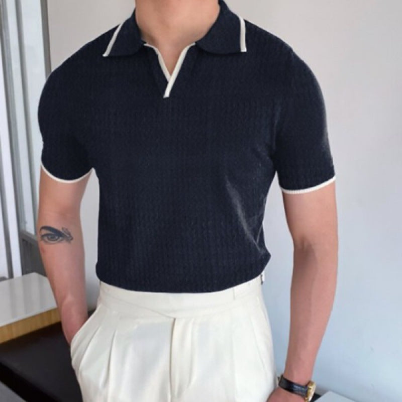 Men's Polo Shirt | V-Collar Slim Fit & Smart Casual Everyday Style