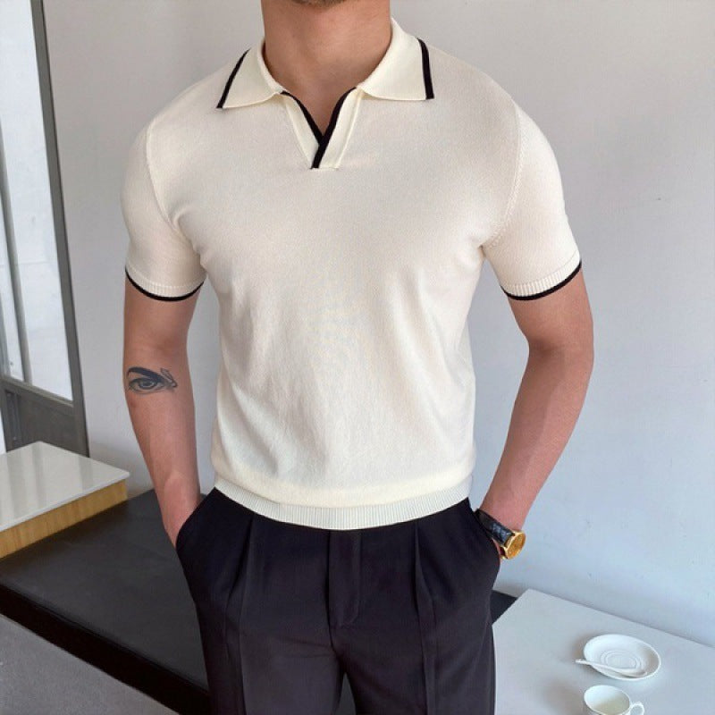 Men's Polo Shirt | V-Collar Slim Fit & Smart Casual Everyday Style