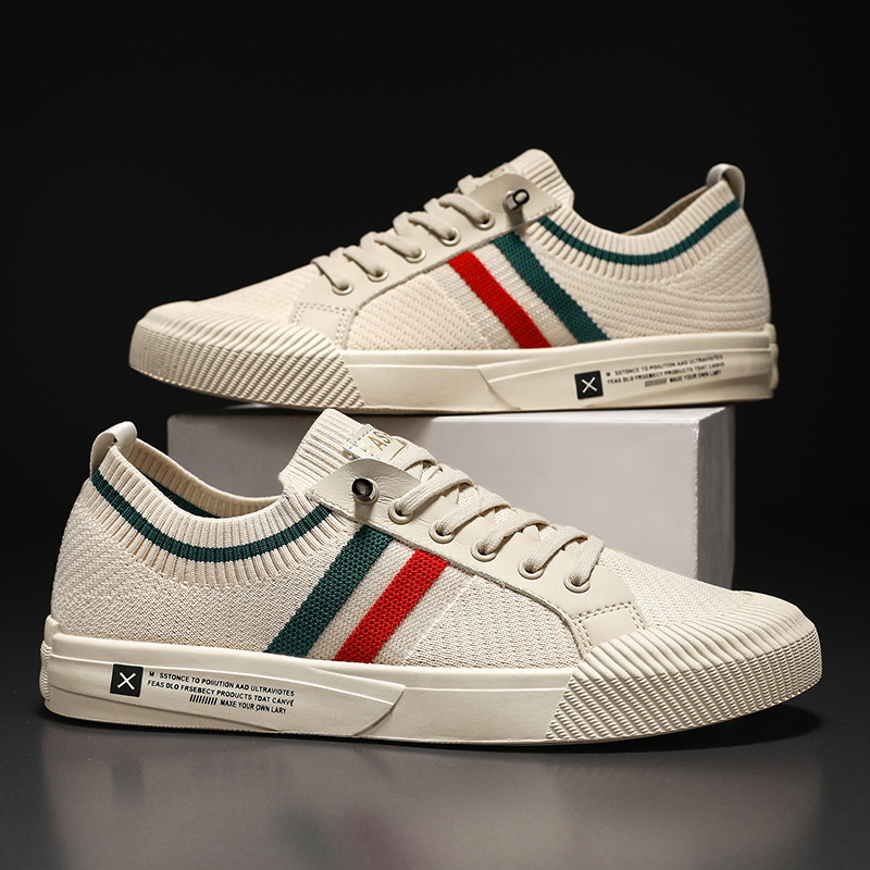 Men's Summer Shoes | Retro Stripe Knit & Lightweight Casual Trainers