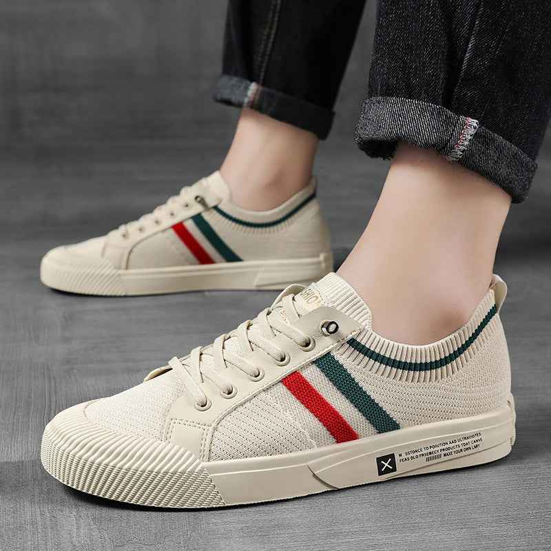 Men's Summer Shoes | Retro Stripe Knit & Lightweight Casual Trainers