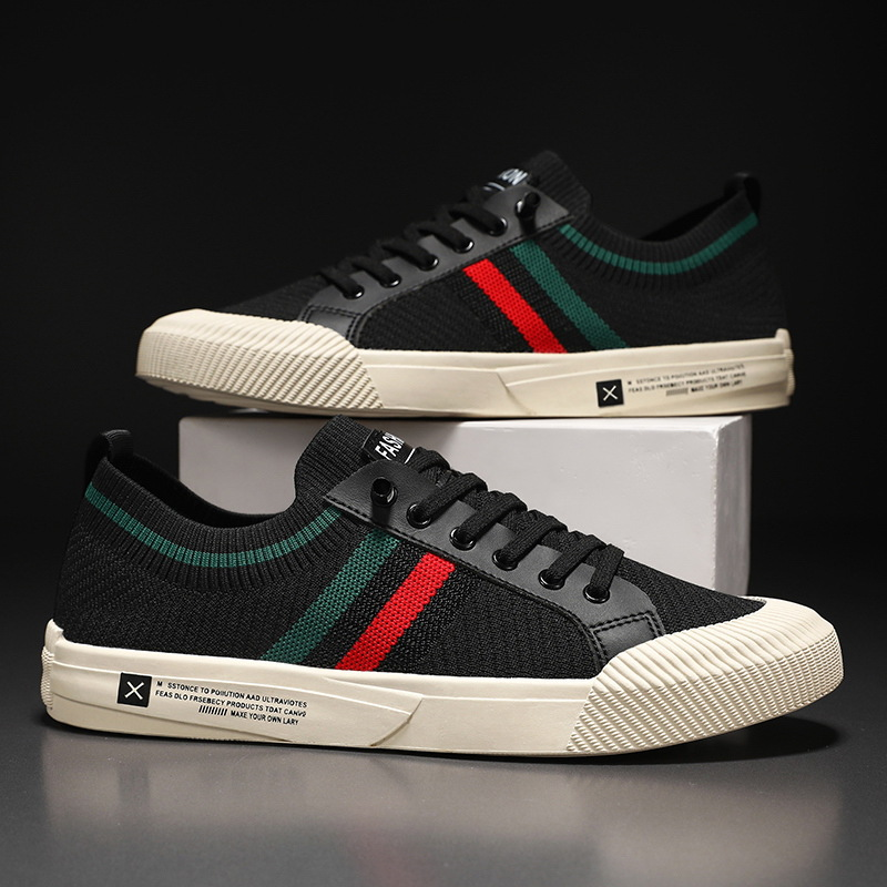 Men's Summer Shoes | Retro Stripe Knit & Lightweight Casual Trainers