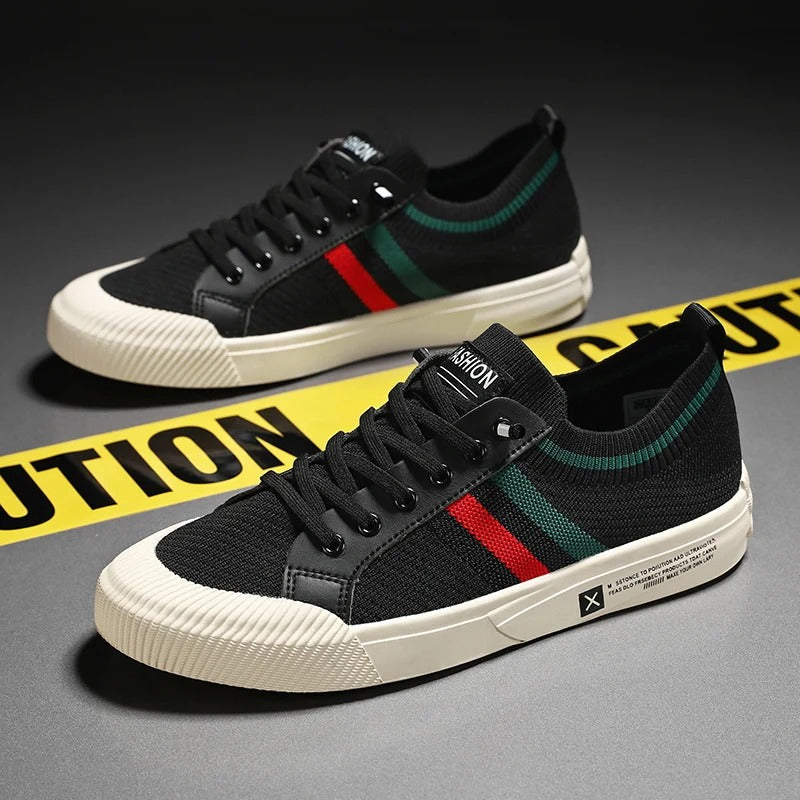 Men's Summer Shoes | Retro Stripe Knit & Lightweight Casual Trainers