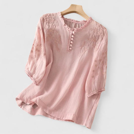 Vasilene | Camicetta Chic con Bottoni per Ogni Occasione