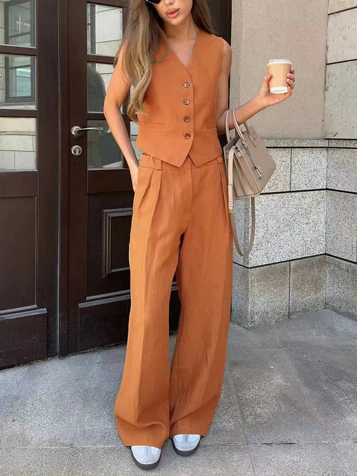 Women's Two Piece Summer Set | Tailored Waistcoat