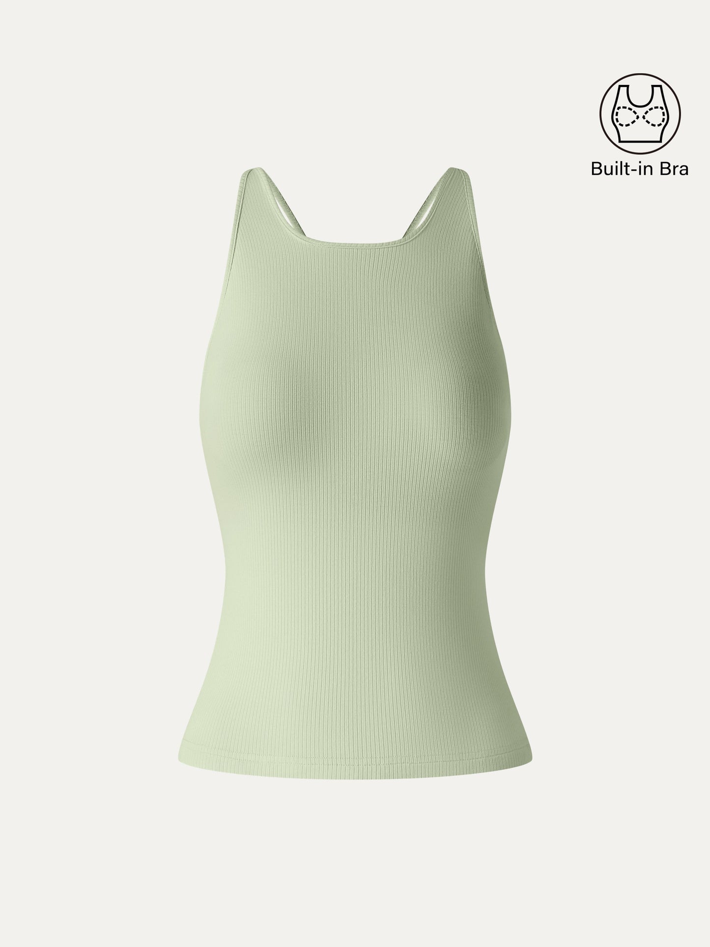 CoolTouch Ribbed Racer Back Bra Tank