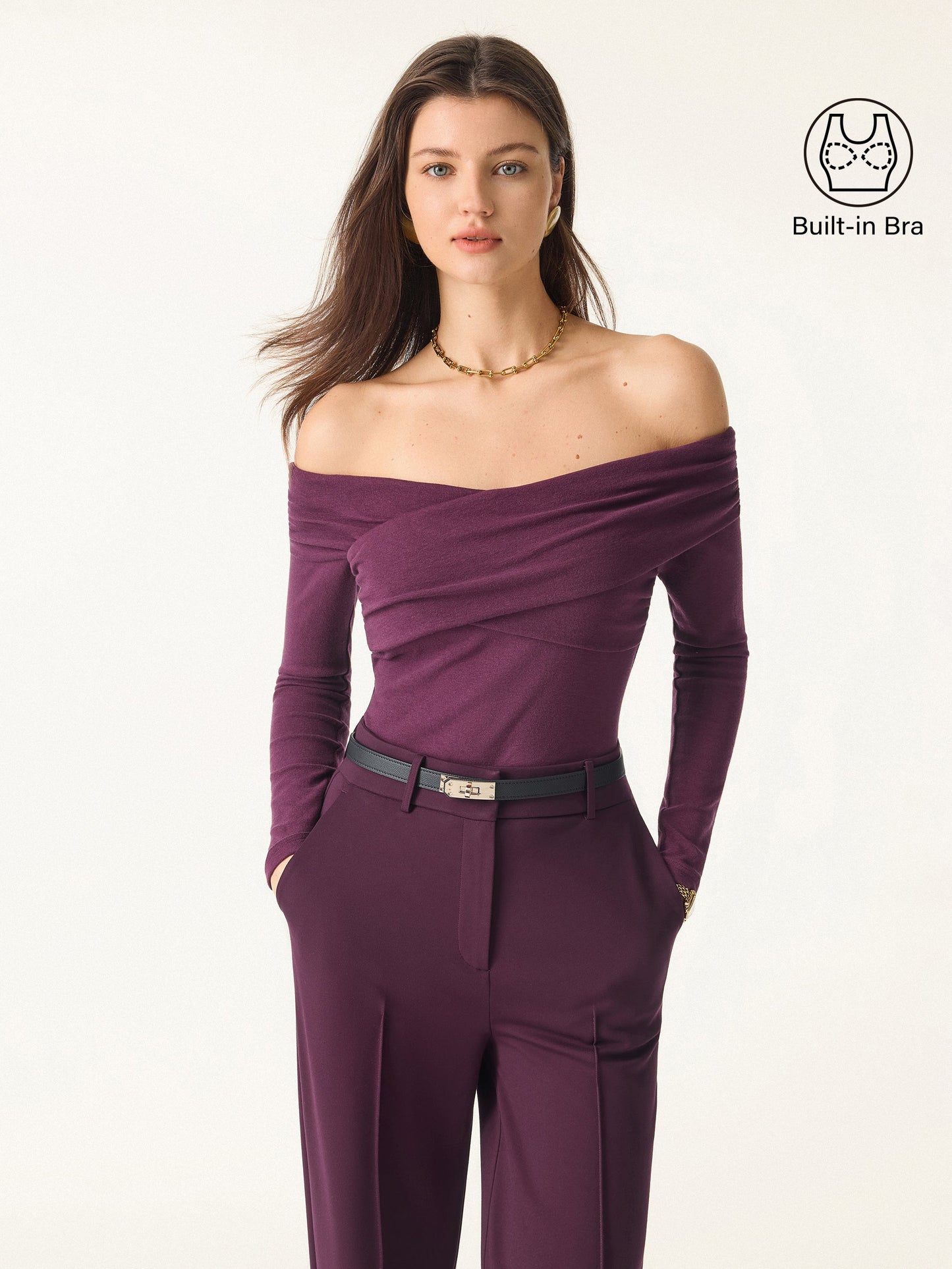 Top a Spalle Scoperte con Incrocio Leggero