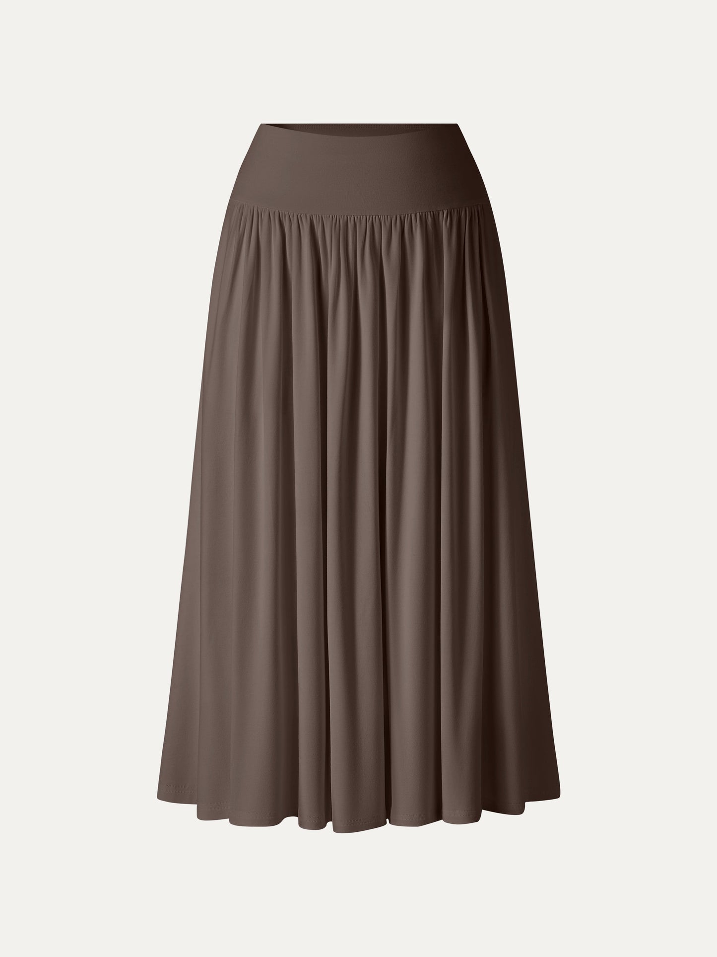 SkinKiss Mid Rise Gathered Midi Skirt with Pockets