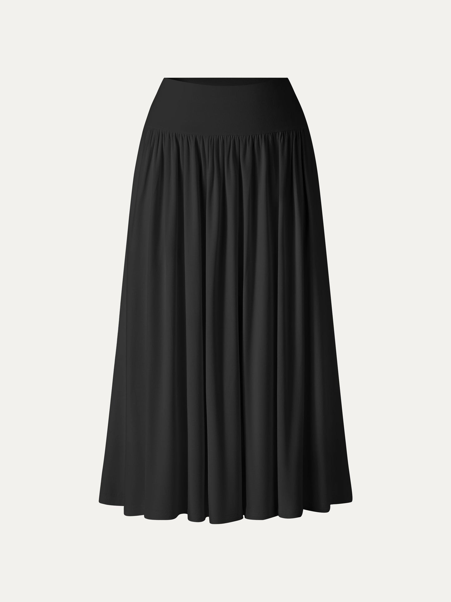 SkinKiss Mid Rise Gathered Midi Skirt with Pockets