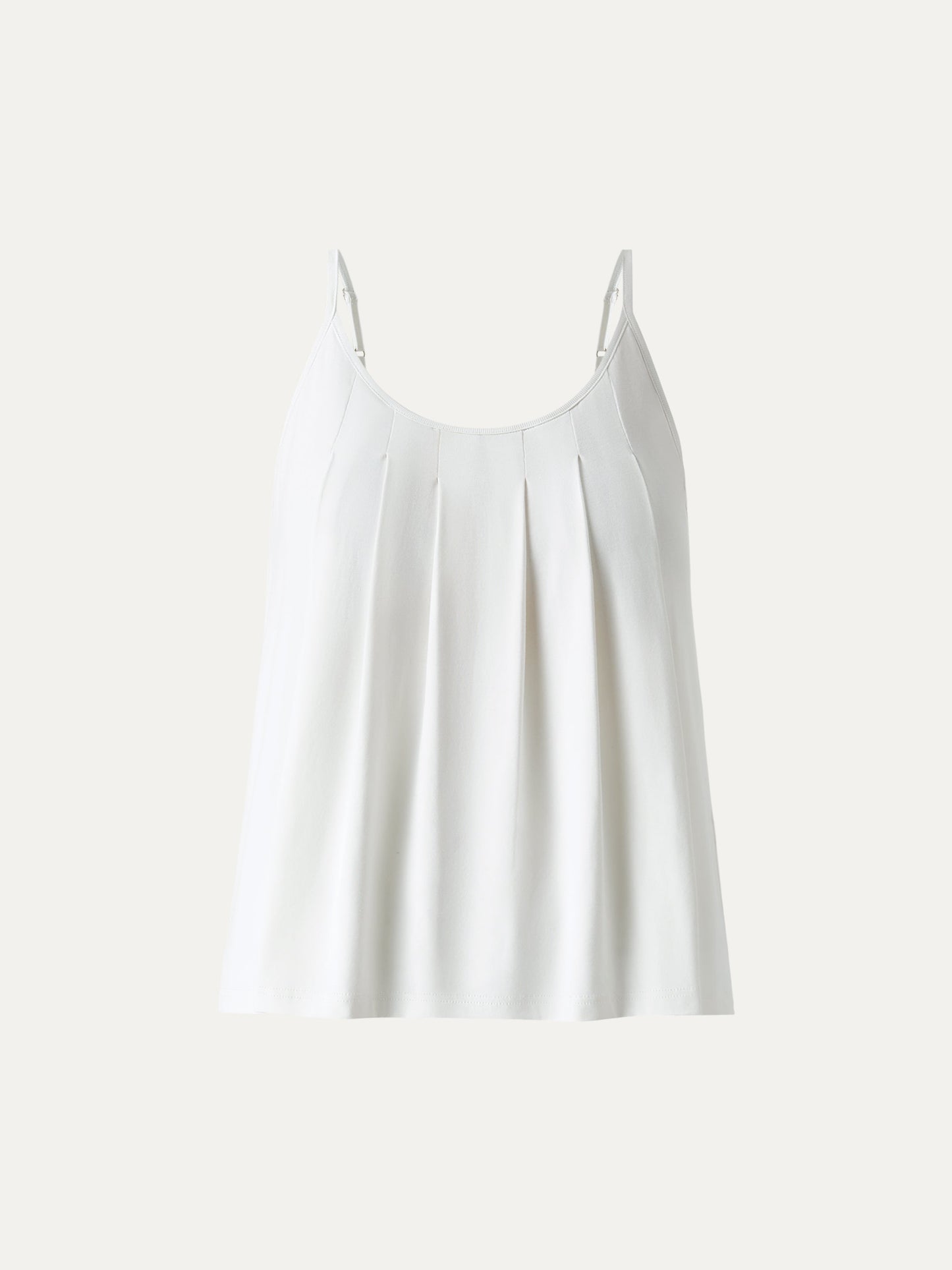 U-Neck Pleated Spaghetti Bra Tank