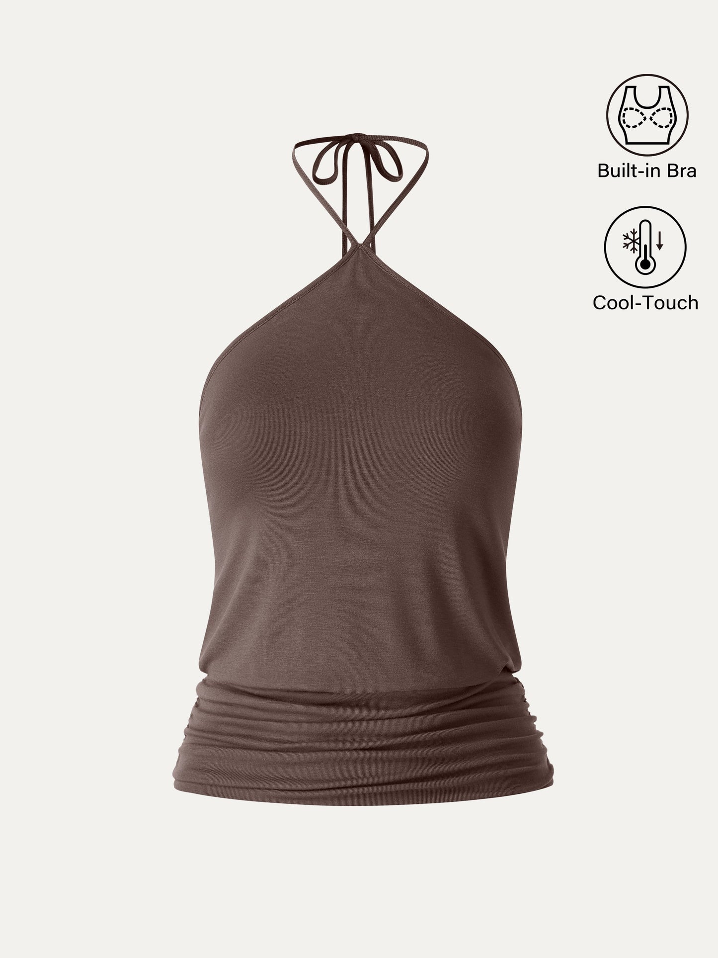 Top Halter con Orlo Arricciato