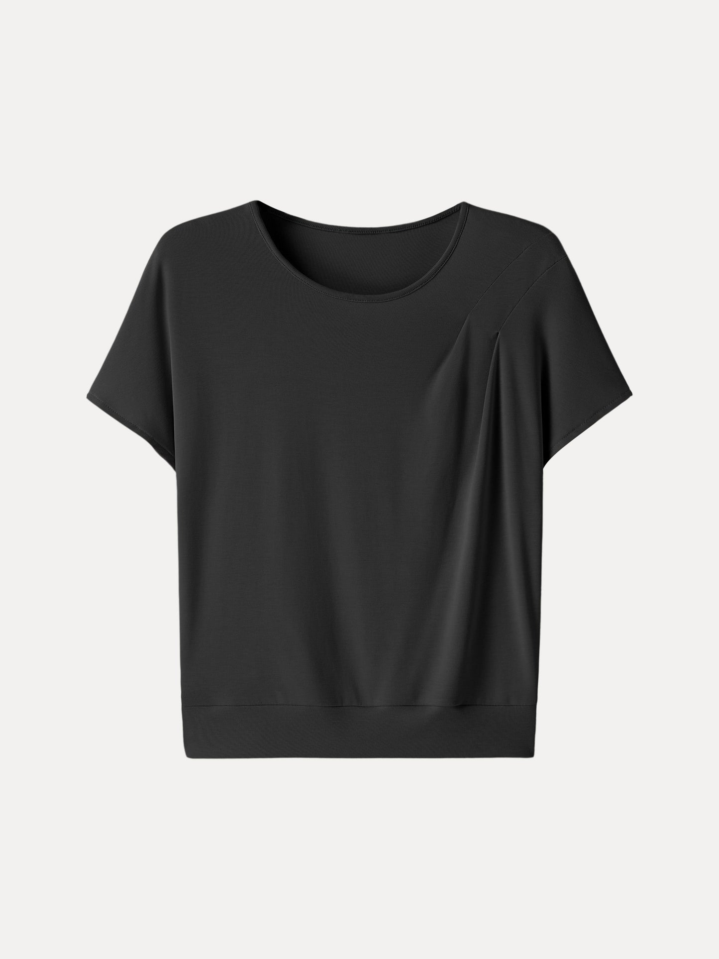 Sandwashed Relaxed Round Neck Cap Sleeve Tee