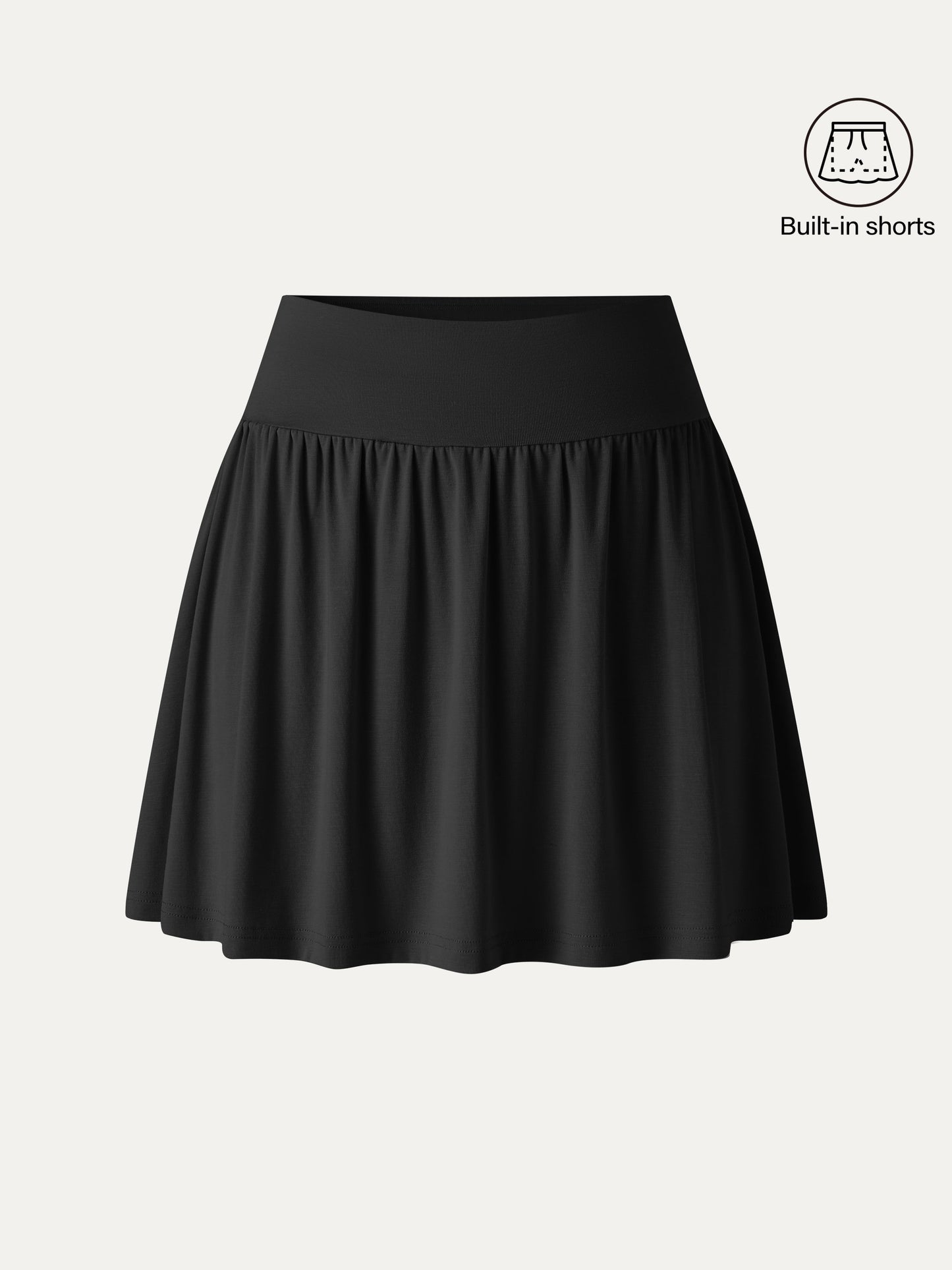 Gonna Pantalone a Trapezio con Arricciature