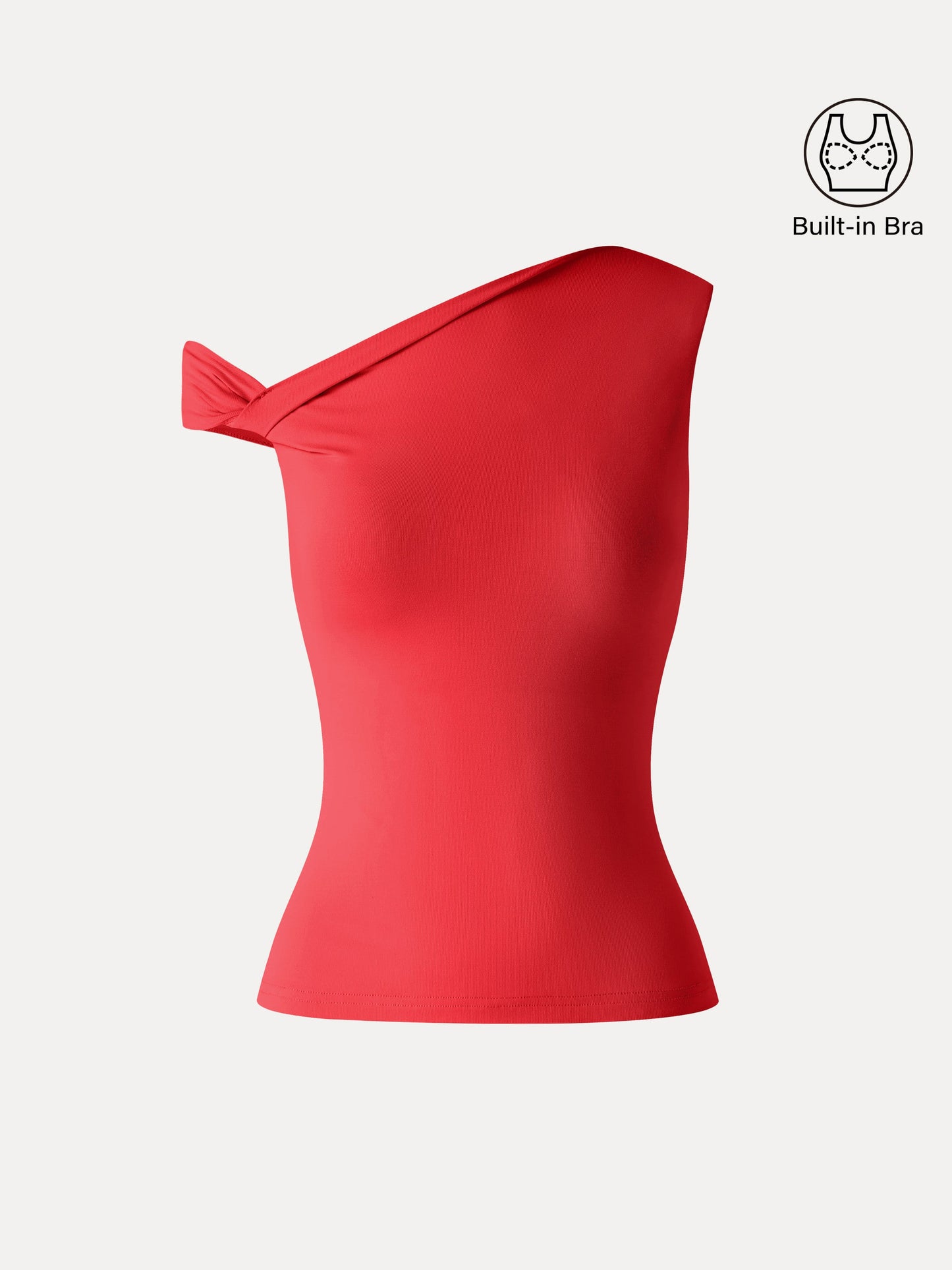SkinKiss Asymmetrical Shoulder Bra Top