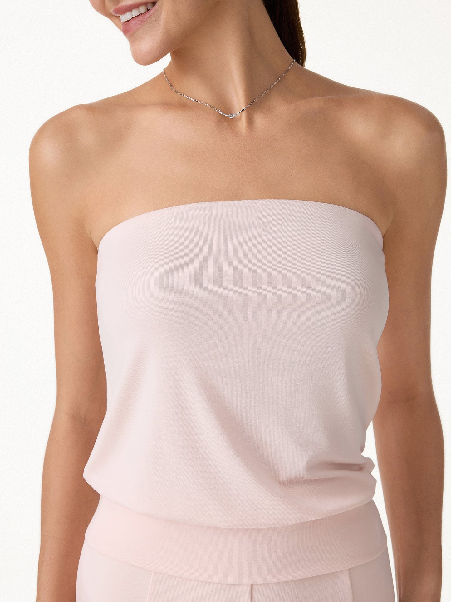 Lyocell Bandeau Banded Hem Bra Top