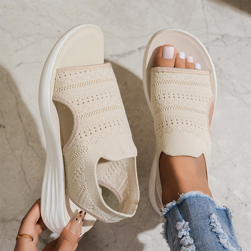 Zina | Sandali con Plateau in Maglia Traspirante per Donna