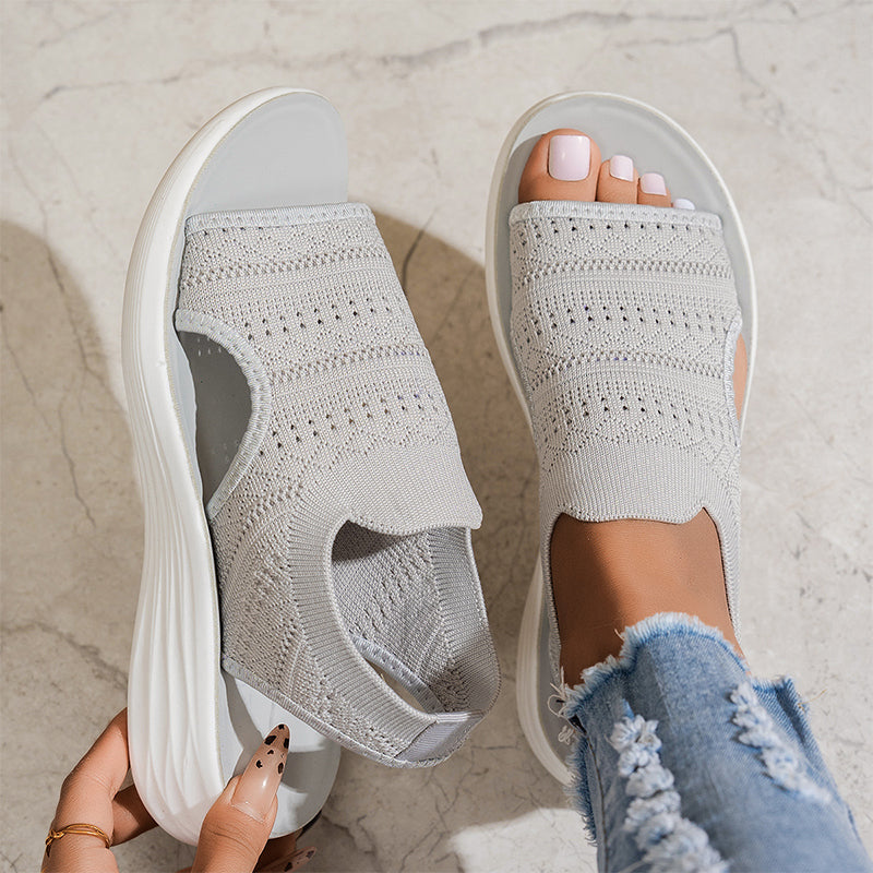 Zina | Sandali con Plateau in Maglia Traspirante per Donna
