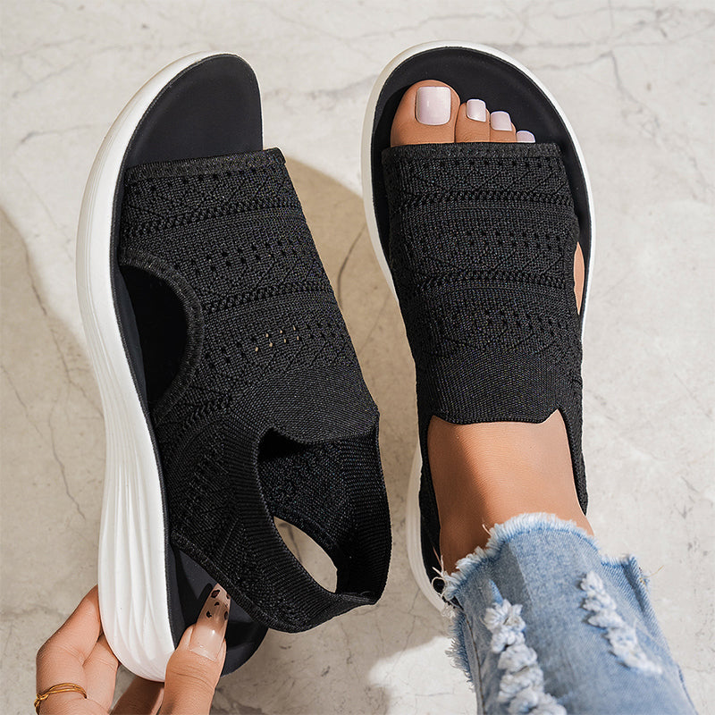 Zina | Sandali con Plateau in Maglia Traspirante per Donna