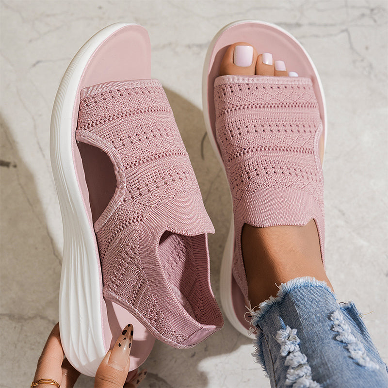 Zina | Sandali con Plateau in Maglia Traspirante per Donna