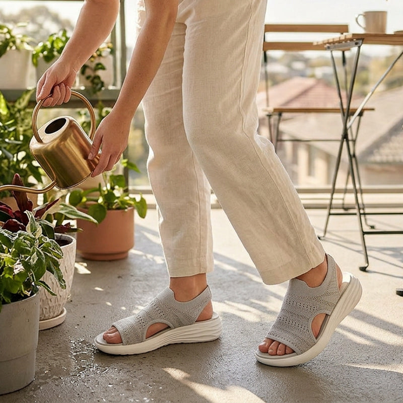 Zina | Sandali con Plateau in Maglia Traspirante per Donna